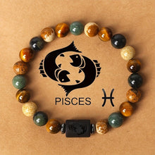 Load image into Gallery viewer, 12 Constellations Bracelet for Men and Women Natural Stone Beaded Bracelet Fashion Jewelry Accessories Gifts for Couples Friendship
