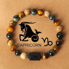 Load image into Gallery viewer, 12 Constellations Bracelet for Men and Women Natural Stone Beaded Bracelet Fashion Jewelry Accessories Gifts for Couples Friendship
