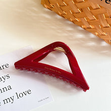 Load image into Gallery viewer, Red Series Large Hair Clip Women Retro Love Shape Hair Claws Letters Gold Label Shark Hairpin Elegant Hair Accessories Headdress Handmade
