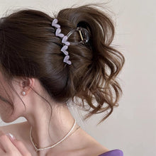 Load image into Gallery viewer, Small Heart-shaped Hair Clip for Women Acrylic Transparent Hair Claws Non-Slip Strong Holder Shark Hairpin Elegant Commuter Hair Accessories Ponytail Headdress
