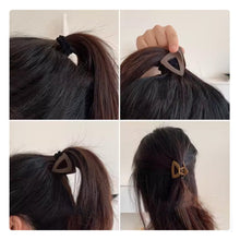 Load image into Gallery viewer, 3PCS New Fashion Coffee Color Hair Clip for Women Frosted Geometric Hair Claws Cute Shark Hairpin Back of Head Barrettes Elegant Commuter Hair Accessories Ponytail Headdress
