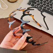 Load image into Gallery viewer, New Headband Hair Comb Zigzag Band Woman Man Anti-Slip Sharks Tooth Hair Hoop Make Up Styling Crown Headwear Gift Rescue Broken Hair Artifact

