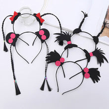 Load image into Gallery viewer, Funny Wig Braid Headband Interesting Practical Joke Hair Hoop Cute Cartoon Headwear For Girls Women Make-up Hair Accessories Cosplay Party Gifts
