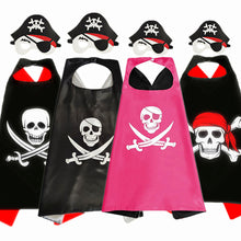 Load image into Gallery viewer, Kids Christmas Cosplay Costumes 1 Cape + 1 Mask Pirate Halloween Comic Cosplay Birthday Dress Up Costume Prop Party Performance Decoration
