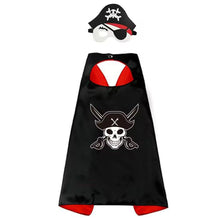 Load image into Gallery viewer, Kids Christmas Cosplay Costumes 1 Cape + 1 Mask Pirate Halloween Comic Cosplay Birthday Dress Up Costume Prop Party Performance Decoration
