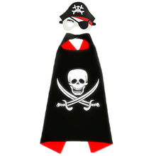 Load image into Gallery viewer, Kids Christmas Cosplay Costumes 1 Cape + 1 Mask Pirate Halloween Comic Cosplay Birthday Dress Up Costume Prop Party Performance Decoration
