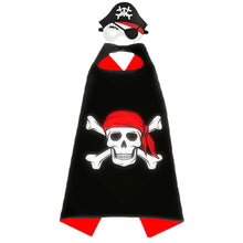Load image into Gallery viewer, Kids Christmas Cosplay Costumes 1 Cape + 1 Mask Pirate Halloween Comic Cosplay Birthday Dress Up Costume Prop Party Performance Decoration
