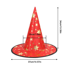 Load image into Gallery viewer, Halloween Magician Hat Pentagram Hat Stage Dress Up Costume Props Wizard Hat Kids Happy Halloween Party Favors Hats
