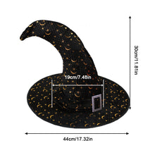 Load image into Gallery viewer, Halloween Magician Hat Pentagram Hat Stage Dress Up Costume Props Wizard Hat Kids Happy Halloween Party Favors Hats
