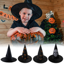Load image into Gallery viewer, Halloween Magician Hat Pentagram Hat Stage Dress Up Costume Props Wizard Hat Kids Happy Halloween Party Favors Hats
