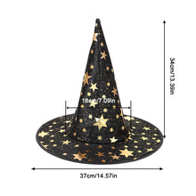 Load image into Gallery viewer, Halloween Magician Hat Pentagram Hat Stage Dress Up Costume Props Wizard Hat Kids Happy Halloween Party Favors Hats
