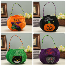 Load image into Gallery viewer, Halloween Pumpkin Candy Bag Gift Storage Bag Trick Or Treat Pumpkin Ghost Bags Skeleton Bat Halloween Supplies
