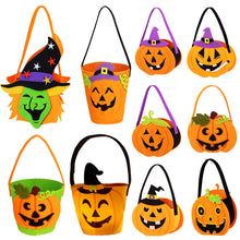 Load image into Gallery viewer, Halloween Pumpkin Candy Bag Gift Storage Bag Trick Or Treat Pumpkin Ghost Bags Skeleton Bat Halloween Supplies
