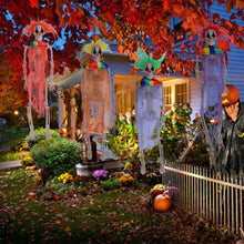 Load image into Gallery viewer, Hanging Skeleton Movable Joints Decoration Scary House Scary Pendant Props Halloween Party Yard Garden Decoration Fake Skull
