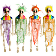 Load image into Gallery viewer, Hanging Skeleton Movable Joints Decoration Scary House Scary Pendant Props Halloween Party Yard Garden Decoration Fake Skull
