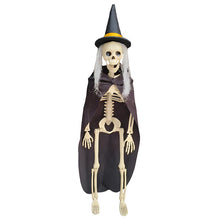 Load image into Gallery viewer, Hanging Skeleton Movable Joints Decoration Scary House Scary Pendant Props Halloween Party Yard Garden Decoration Fake Skull
