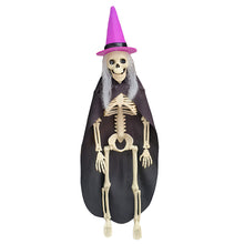 Load image into Gallery viewer, Hanging Skeleton Movable Joints Decoration Scary House Scary Pendant Props Halloween Party Yard Garden Decoration Fake Skull
