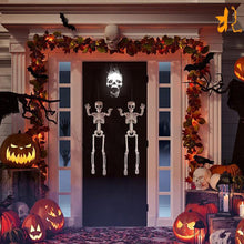 Load image into Gallery viewer, Hanging Skeleton Movable Joints Decoration Scary House Scary Pendant Props Halloween Party Yard Garden Decoration Fake Skull
