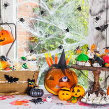 Load image into Gallery viewer, 100pcs Halloween Spiders Decorations Small Black Luminous Plastic Spiders Haunted House Spider Decoration Simulation Tricky Toy
