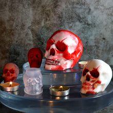 Load image into Gallery viewer, Halloween Skull Resin Molds 3D Pumpkin Epoxy Mold Silicone Mould Ghost Mold for Skull Candlestick Mold DIY Craft Making Decoration
