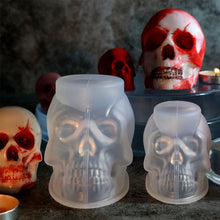 Load image into Gallery viewer, Halloween Skull Resin Molds 3D Pumpkin Epoxy Mold Silicone Mould Ghost Mold for Skull Candlestick Mold DIY Craft Making Decoration
