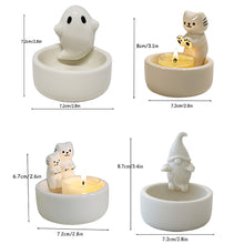 Load image into Gallery viewer, Ceramics Ghost Candle Holder Halloween Candle Holder Wedding Table Decor Candlestick Holder Aroma Holder for Home Party Decor
