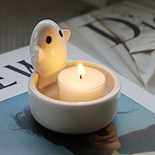 Load image into Gallery viewer, Ceramics Ghost Candle Holder Halloween Candle Holder Wedding Table Decor Candlestick Holder Aroma Holder for Home Party Decor
