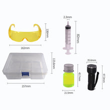 Load image into Gallery viewer, Car Fluorescent Leak Detection Kit Auto Air Conditioning Repair Tool R134a Refrigerant Gas A/C Leak Test Detector UV Dye
