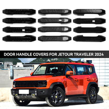 Load image into Gallery viewer, 4Pcs Car Door Handle Trim External Protective Stickers Carbon Fiber Accessories For Chery Jetour Traveller T2 2023 2024
