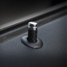 Load image into Gallery viewer, 4Pcs Carbon Fiber Car Door Pin Lock Lifting Bolt Trims For Mercedes Benz A C E CLA GLA GLK ML GLC GLE GLS SLK Class W205 W204 W212 W211
