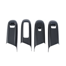 Load image into Gallery viewer, 4Pcs/Set Car Interior Door Window Glass Lifting Panel Modification Glass Button Decorative Stickers Carbon Fiber For Mercedes Benz E260L E300L 2024 LHD
