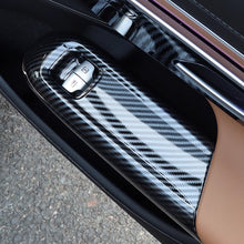 Load image into Gallery viewer, 4Pcs/Set Car Interior Door Window Glass Lifting Panel Modification Glass Button Decorative Stickers Carbon Fiber For Mercedes Benz E260L E300L 2024 LHD
