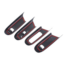 Load image into Gallery viewer, 4Pcs/Set Car Interior Door Window Glass Lifting Panel Modification Glass Button Decorative Stickers Carbon Fiber For Mercedes Benz E260L E300L 2024 LHD
