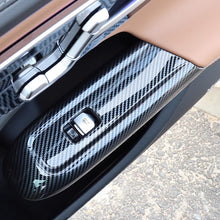 Load image into Gallery viewer, 4Pcs/Set Car Interior Door Window Glass Lifting Panel Modification Glass Button Decorative Stickers Carbon Fiber For Mercedes Benz E260L E300L 2024 LHD
