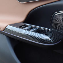 Load image into Gallery viewer, 4Pcs/Set Car Interior Door Window Glass Lifting Panel Modification Glass Button Decorative Stickers Carbon Fiber For Mercedes Benz E260L E300L 2024 LHD
