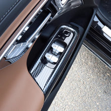 Load image into Gallery viewer, 4Pcs/Set Car Interior Door Window Glass Lifting Panel Modification Glass Button Decorative Stickers Carbon Fiber For Mercedes Benz E260L E300L 2024 LHD
