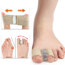 Load image into Gallery viewer, SEBS Breathable Soft Double Hole Toe Splitter Washable Reusable Thumb Valgus Corrector Big Foot Bone Overlap Toe Separator Foot Care
