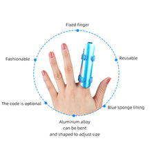 Load image into Gallery viewer, Aluminum Alloy Finger Fixing Clamp Comfortable Reusable Finger Fracture Fixation Strap Finger Fixed Support Splint Protective Cover
