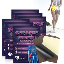 Load image into Gallery viewer, 12pcs/bag Sciatic Nerve Acupoint Patch Relieving Hip Pain Lumbar Discomfort Leg Numbness Mild Non-irritating Pain Relief Patch Health Care
