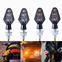 Load image into Gallery viewer, 2Pcs Motorcycle Turn Signal Lights Turn Signal Lights 3LED Turn Signal Warning Indicators Blinker Amber Light Scooter
