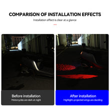 Load image into Gallery viewer, 3Pcs/Set Motorcycle LED Welcome Light Angel Wings Style and Rear Brake Projection Lights For Motorcycle Modified Decorative Lamps Wing Lights
