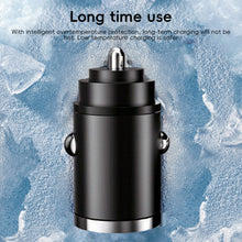Load image into Gallery viewer, 200W Mini Car Dual Port USB Charger Lighter Fast Charging Cigarette Lighter Socket 100w PD Usb Type C Dual Ports Invisible Metal Charger
