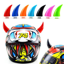 Load image into Gallery viewer, 2Pcs Rubber Motorcycle Helmet Corner Horn Decoration Accessories with Suction Cup Soft Horn Headwear
