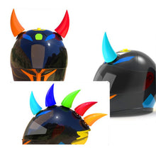 Load image into Gallery viewer, 2Pcs Rubber Motorcycle Helmet Corner Horn Decoration Accessories with Suction Cup Soft Horn Headwear
