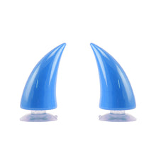 Load image into Gallery viewer, 2Pcs Rubber Motorcycle Helmet Corner Horn Decoration Accessories with Suction Cup Soft Horn Headwear
