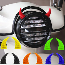 Load image into Gallery viewer, 2Pcs Motorcycle Helmet Devil Horns Long Threaded Bull Horn Electric Front Rear Bumper Decor Accessories For Car Bike Helmets Stickers
