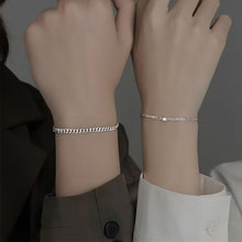 Load image into Gallery viewer, 2Pcs/pair Fashion Stainless Steel Couple Bracelets Heart Charm Creative Chain Bracelets Jewelry Gift For Women Men
