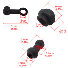 Load image into Gallery viewer, 3Pcs/Set Motorcycle Scooter Rubber Brake Cover Upper and Lower Pump Caliper Shock Absorber Sleeve Dust Disc Pump Waterproof with Cap
