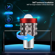 Load image into Gallery viewer, Motorcycle Headlight LED H4/H6 BA20D Hi/Low Dual Colors with Angel Devil Eyes Headlight Projector Lens Bulb Motor Driving Lights DRL Scooter Front Lamp
