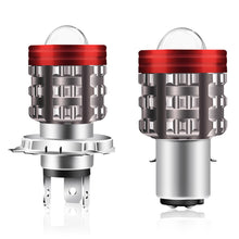 Load image into Gallery viewer, Motorcycle Headlight LED H4/H6 BA20D Hi/Low Dual Colors with Angel Devil Eyes Headlight Projector Lens Bulb Motor Driving Lights DRL Scooter Front Lamp
